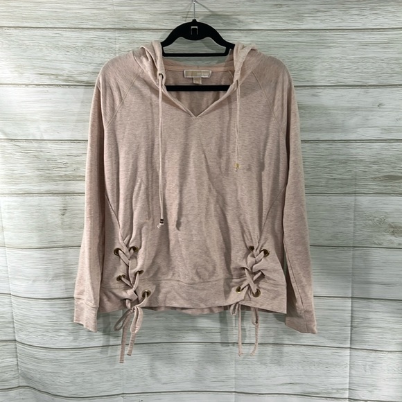 MICHAEL KORS Hooded Rose Gold Sweatshirt • MEDIUM - Picture 1 of 9